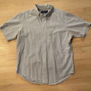 Ralph Lauren Classic Fit short sleeve seersucker L
